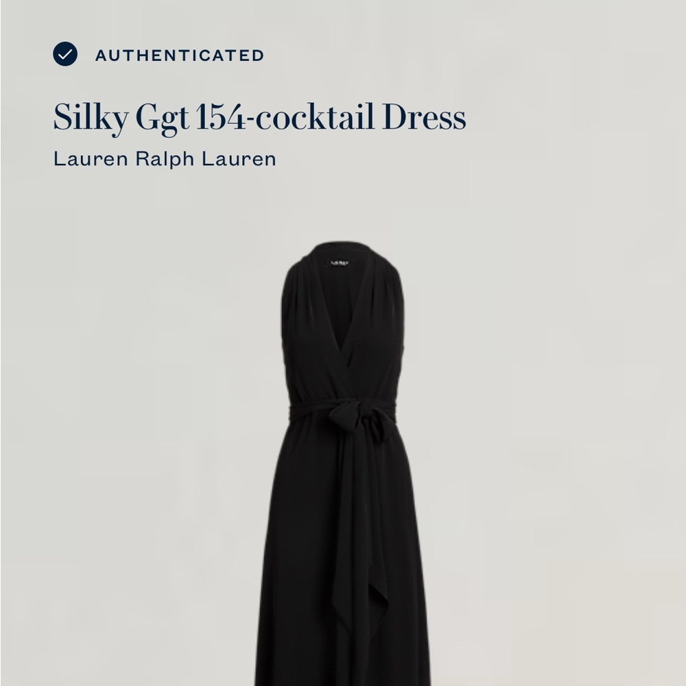 Ralph Lauren Black Sleeveless V-Neck Maxi Gown